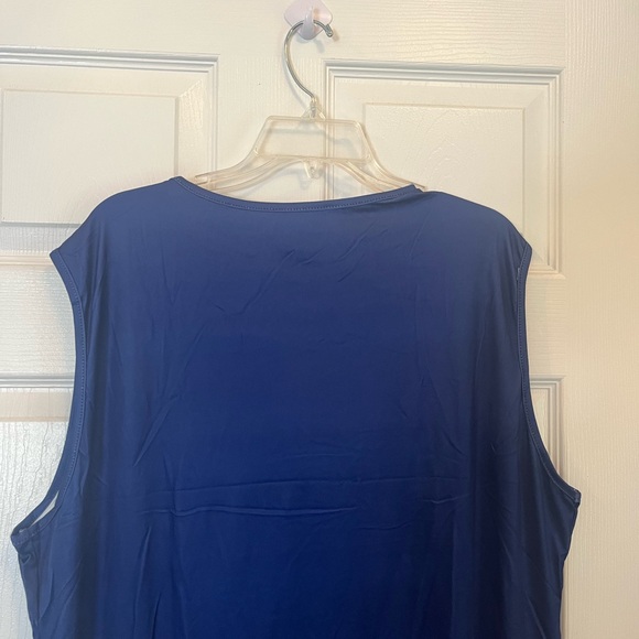 Women's Plus Size Floral Print Keyhole Neck Elegant Summer Sleeveless Dress 20W - Picture 6 of 7